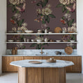 Magnolia Nectar, Dusty Rose Mural Wallpaper - room preview 05