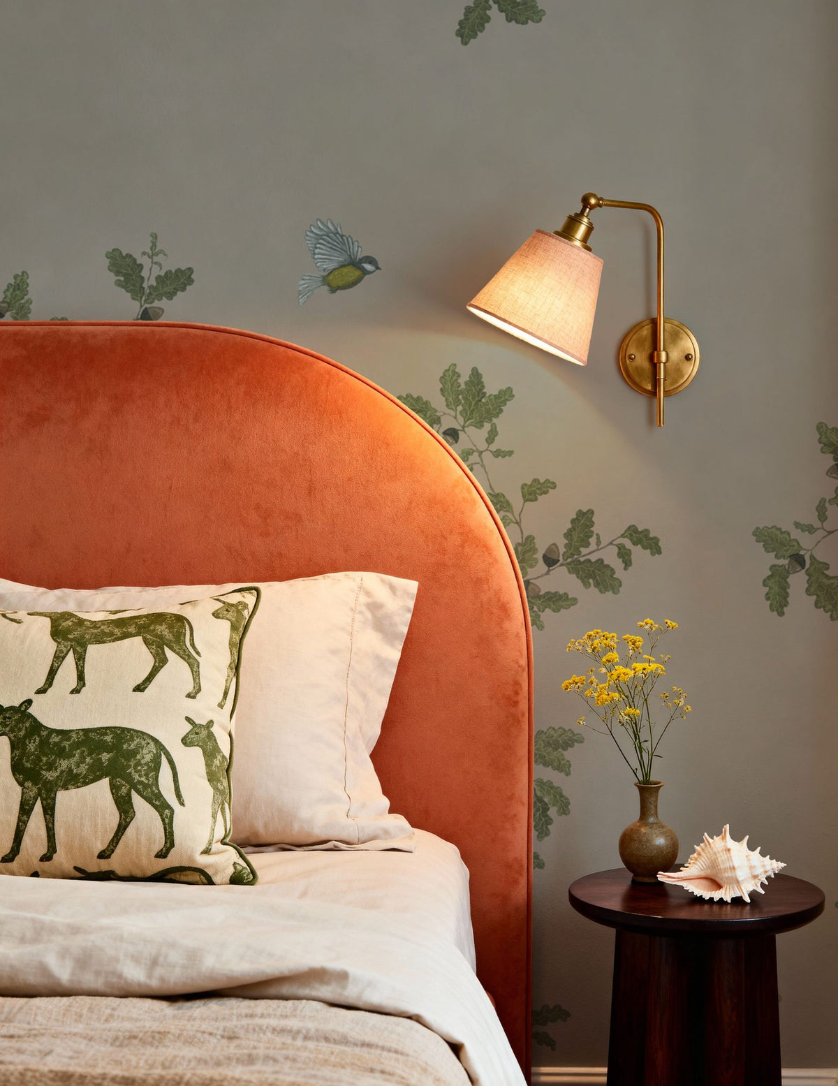 Oak Hollow, Greige Mural Wallpaper - room preview 05