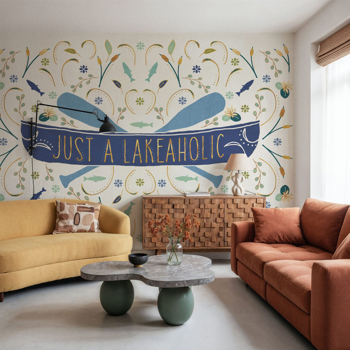 Otomi Lake I Mural Wallpaper - room preview 05