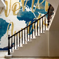 Desert Bloom Map in Writing Mural Wallpaper - room preview 05