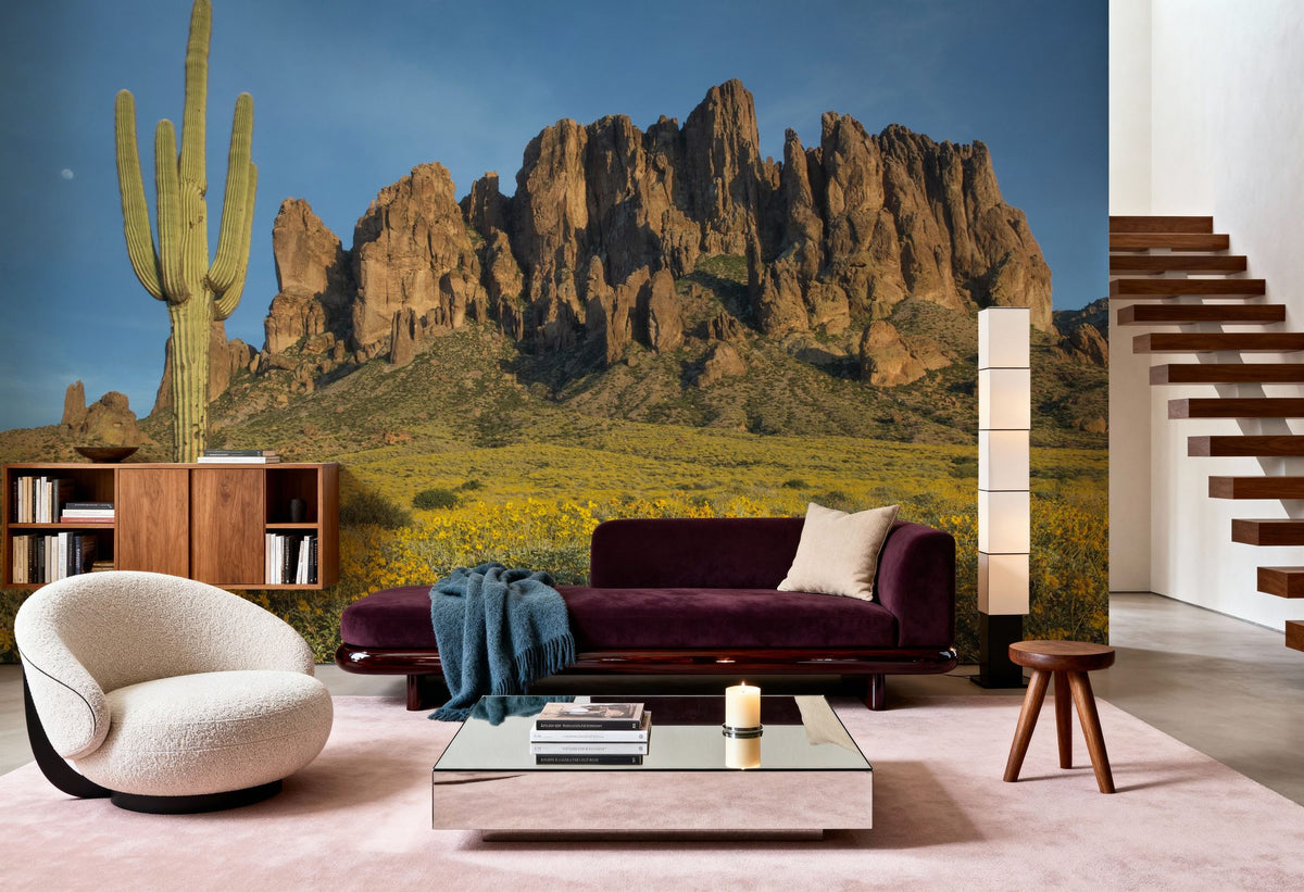 Superstition Mountains Mural Wallpaper - room preview 05