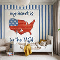 USA Cuties Stripes II Mural Wallpaper - room preview 05