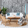 Silver Birch Symphony Mural Wallpaper - room preview 05