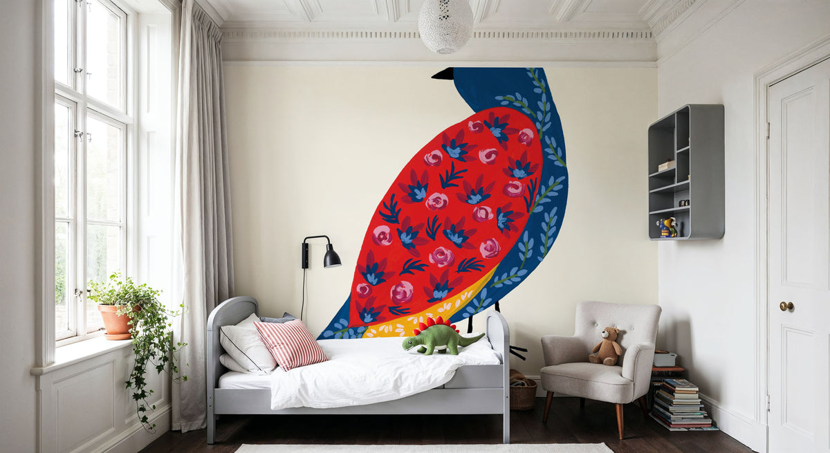 Blooming Bird IV Mural Wallpaper - room preview 05
