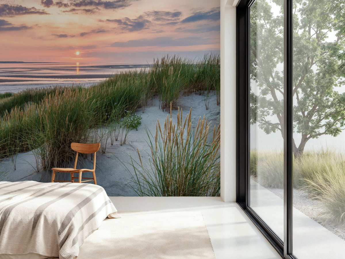 Beach Grass Sunset Mural Wallpaper - room preview 05