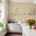 Sketch of the Harbor I Mural Wallpaper - room preview 05