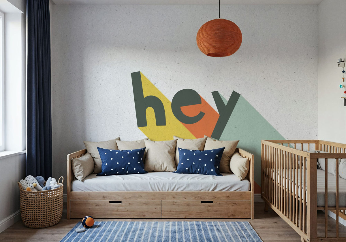 Hey Rainbow Mural Wallpaper - room preview 05