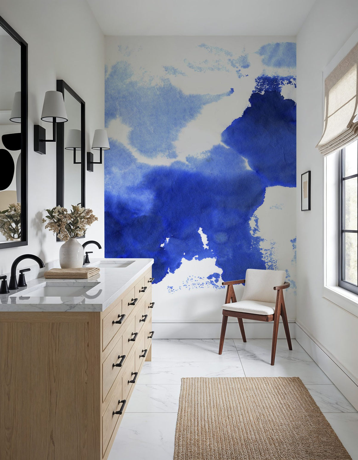 Denim Cloud Mural Wallpaper - room preview 05
