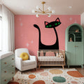 Retro Cat, Pink Mural Wallpaper - room preview 05