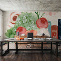 Books and Blooms I Mural Wallpaper - room preview 05