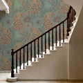 Painterly Tigers Mint Mural Wallpaper - room preview 05