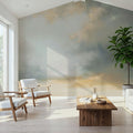 Shimmering Sea Gray Mural Wallpaper - room preview 05