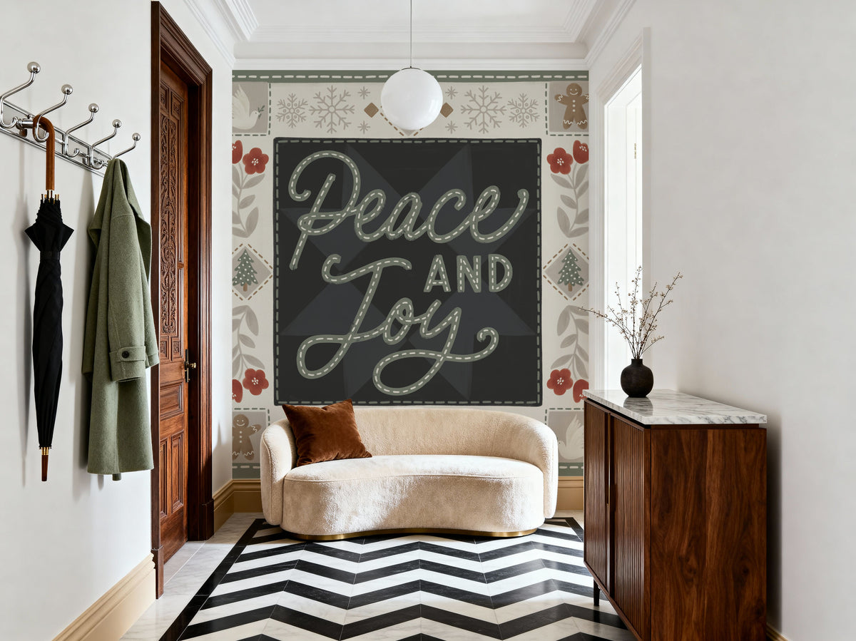 Quilted Christmas III Mural Wallpaper - room preview 05