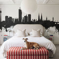Vienna Austria Skyline Black & White Mural Wallpaper - room preview 05