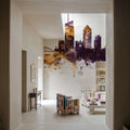 Lyon France Skyline Purlpe & Gold Mural Wallpaper - room preview 05
