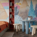 Baby Wolf Forest Mural Wallpaper - room preview 05