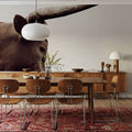 Longhorn Sunset Graze Sepia Mural Wallpaper - room preview 05