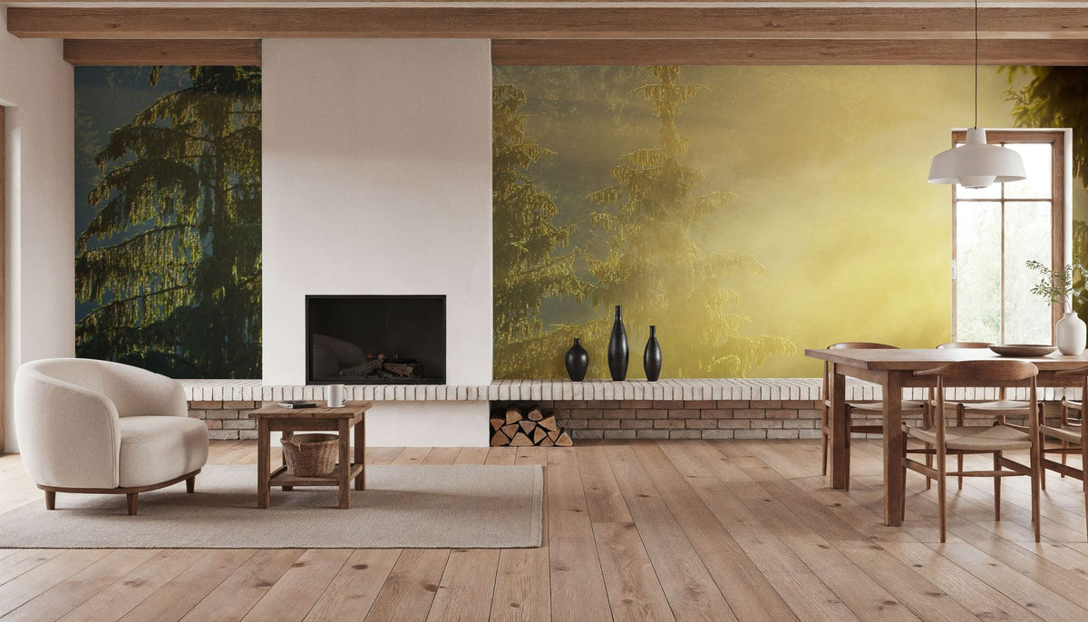 Foggy Sunrise Mural Wallpaper - room preview 05