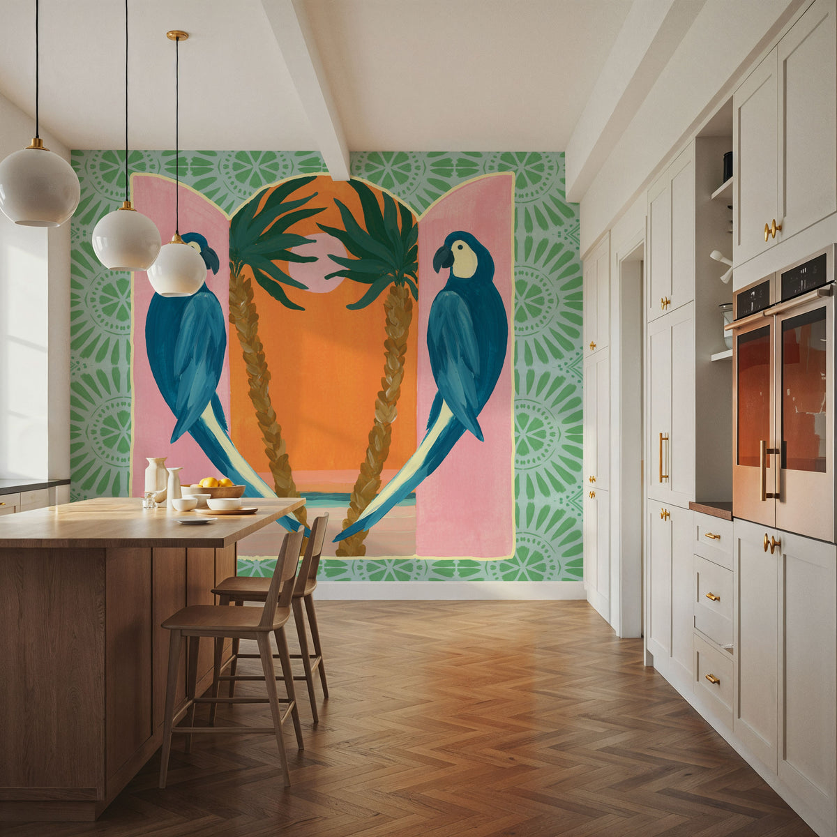 Tropical Birds III Mural Wallpaper - room preview 05