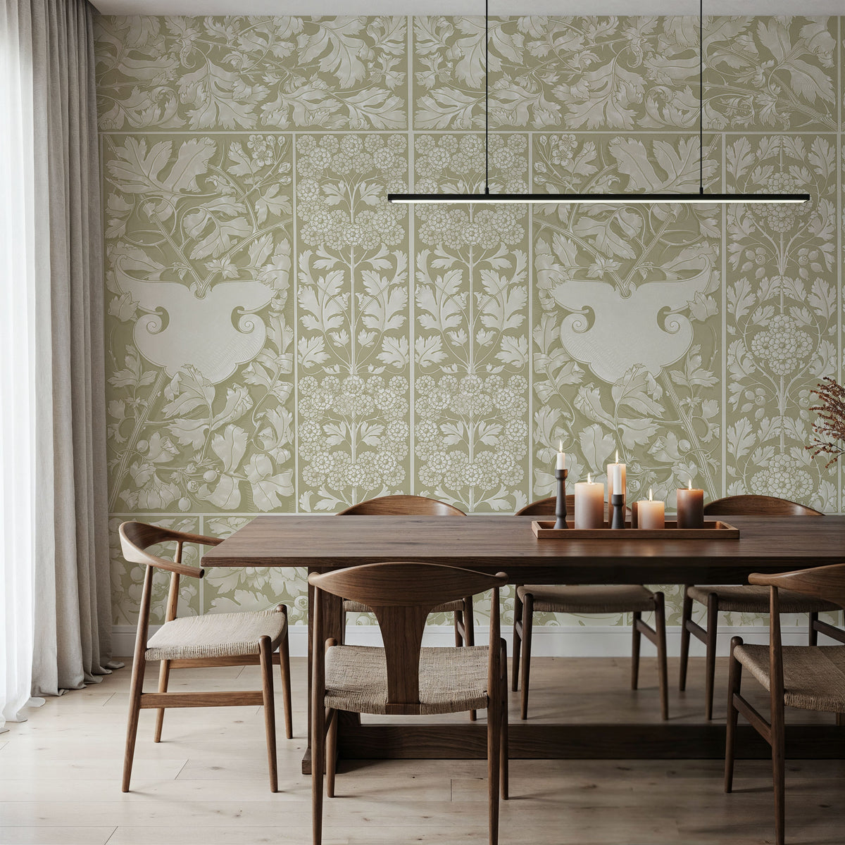 Flowers and Berries Fresh Mural Wallpaper - room preview 05
