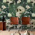 Peonies and Skulls Mural Wallpaper - room preview 05