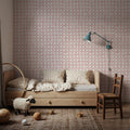 Mixed Red Circles Mural Wallpaper - room preview 05