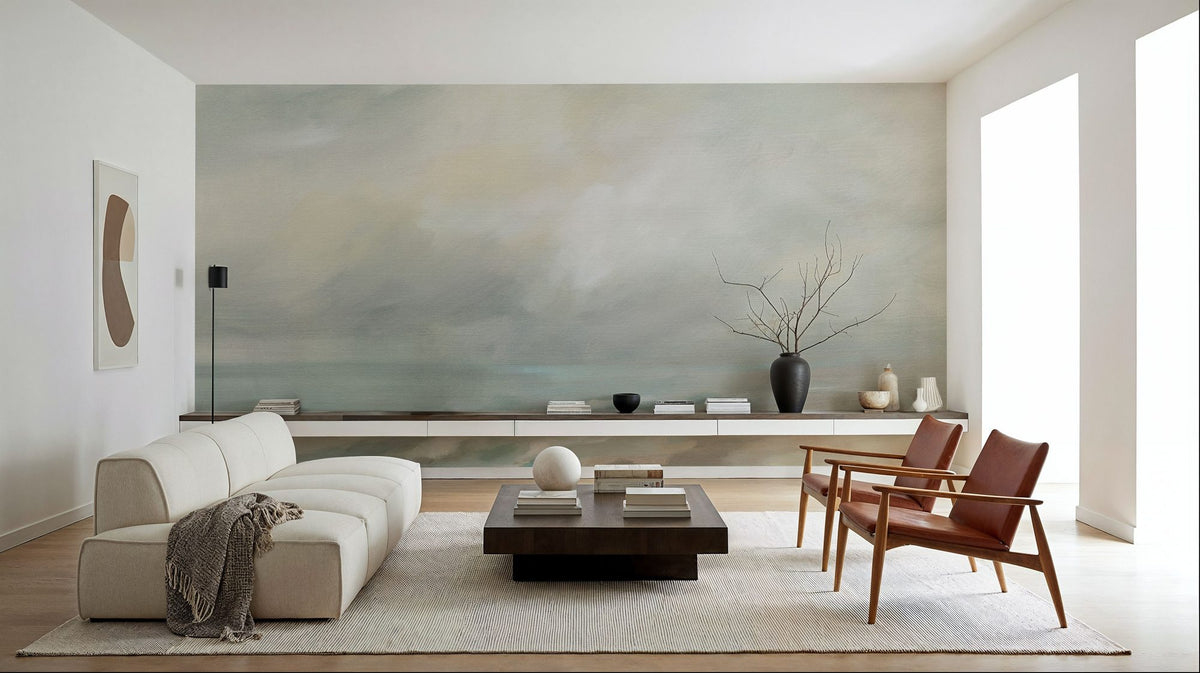 Wispy Clouds At Dawn Mural Wallpaper - room preview 05
