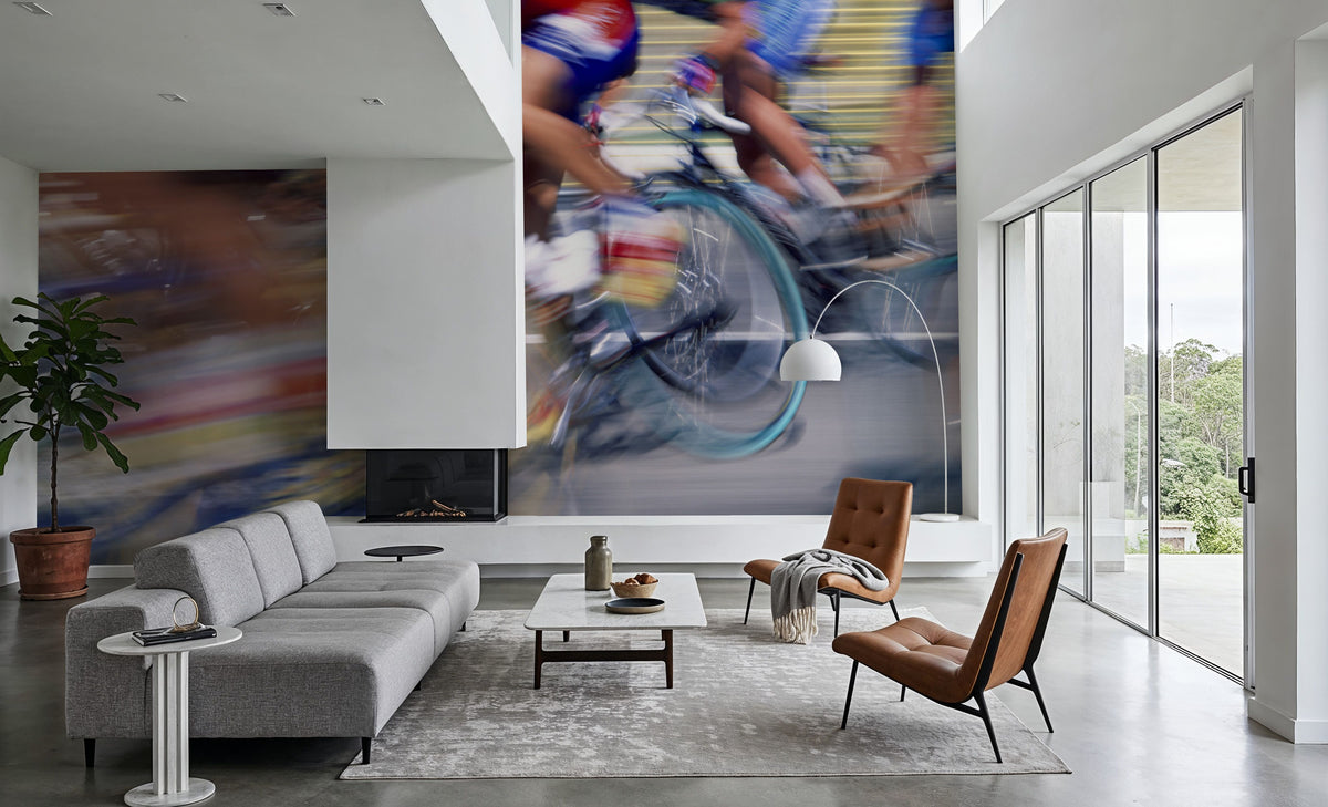 Cycling Velocity Mural Wallpaper - room preview 05