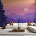 Purple Sky At Night Mural Wallpaper - room preview 05