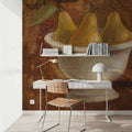 Pears in Old Bowl Mural Wallpaper - room preview 05