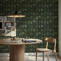 House Plant Green Mural Wallpaper - room preview 05
