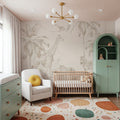 Whimsical Wildlife Gray Mural Wallpaper - room preview 05