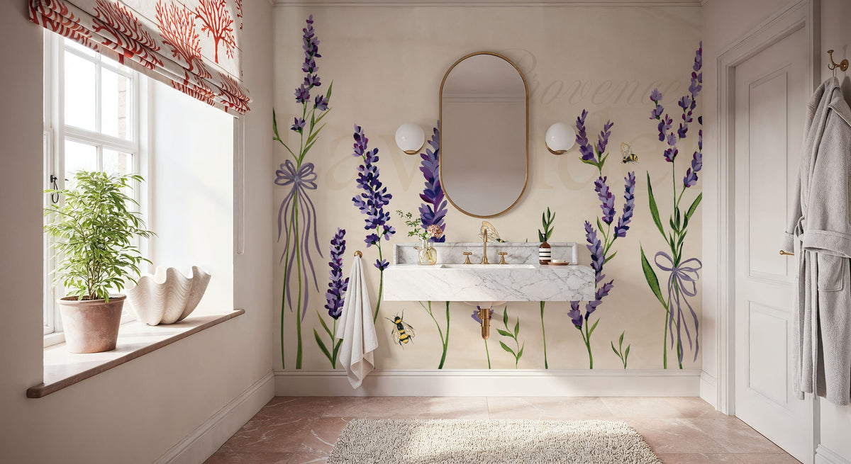 Lavender Bliss V Mural Wallpaper - room preview 05