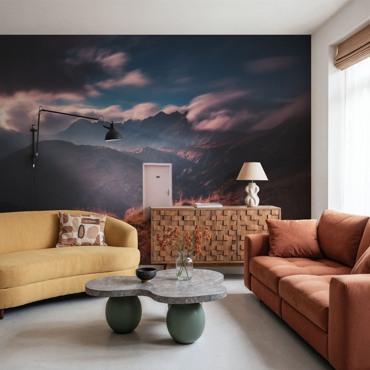 Mountain Door Mural Wallpaper - room preview 05