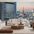 Shimbashi Skyscrapers Mural Wallpaper - room preview 05