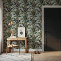 Banana Plant Blue Mural Wallpaper - room preview 05