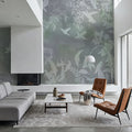 Birds in the Fog Blue Mural Wallpaper - room preview 05