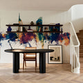 Portsmouth England Skyline Blue & Bronze Mural Wallpaper - room preview 05