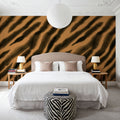 Watercolor Tiger Stripes, Warm Mural Wallpaper - room preview 05