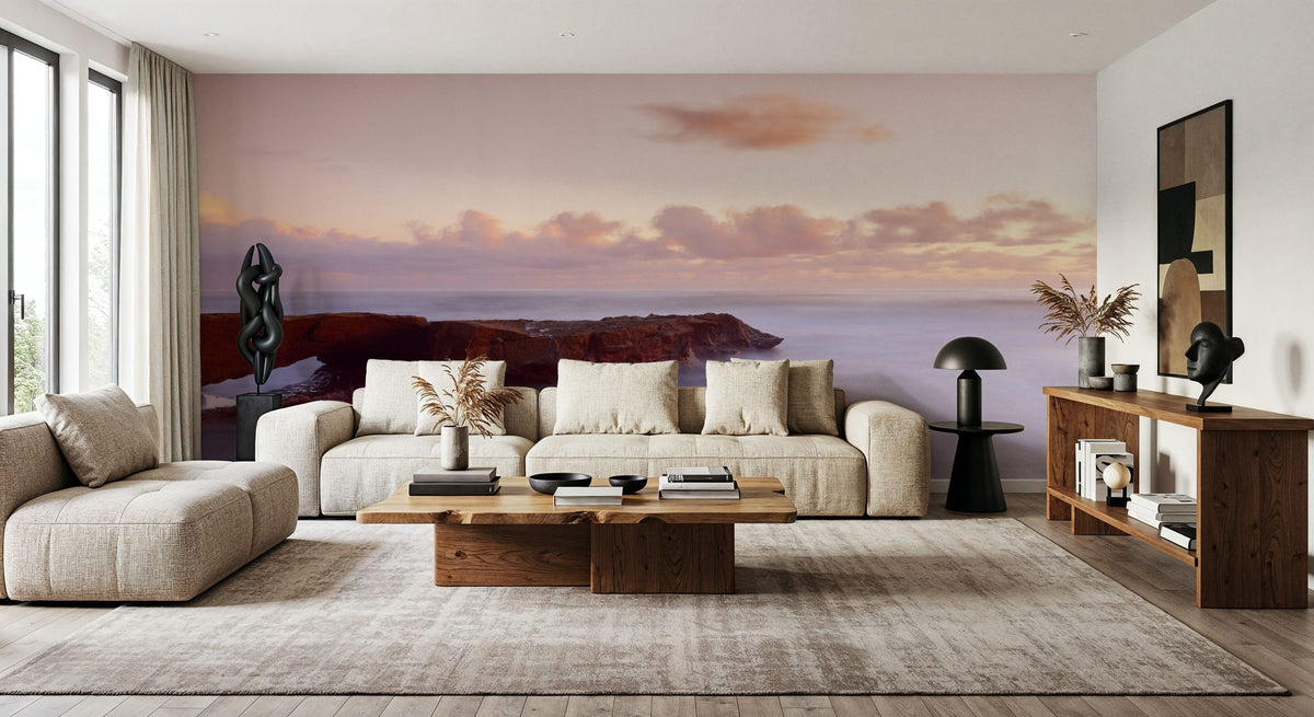Misty Harbor Sunset Mural Wallpaper - room preview 05