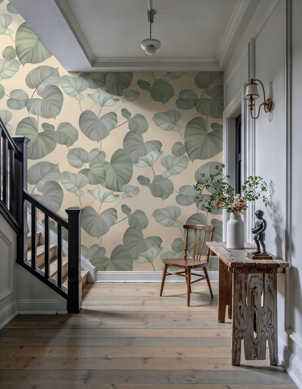 Levitating Leaves Mural Wallpaper - room preview 05