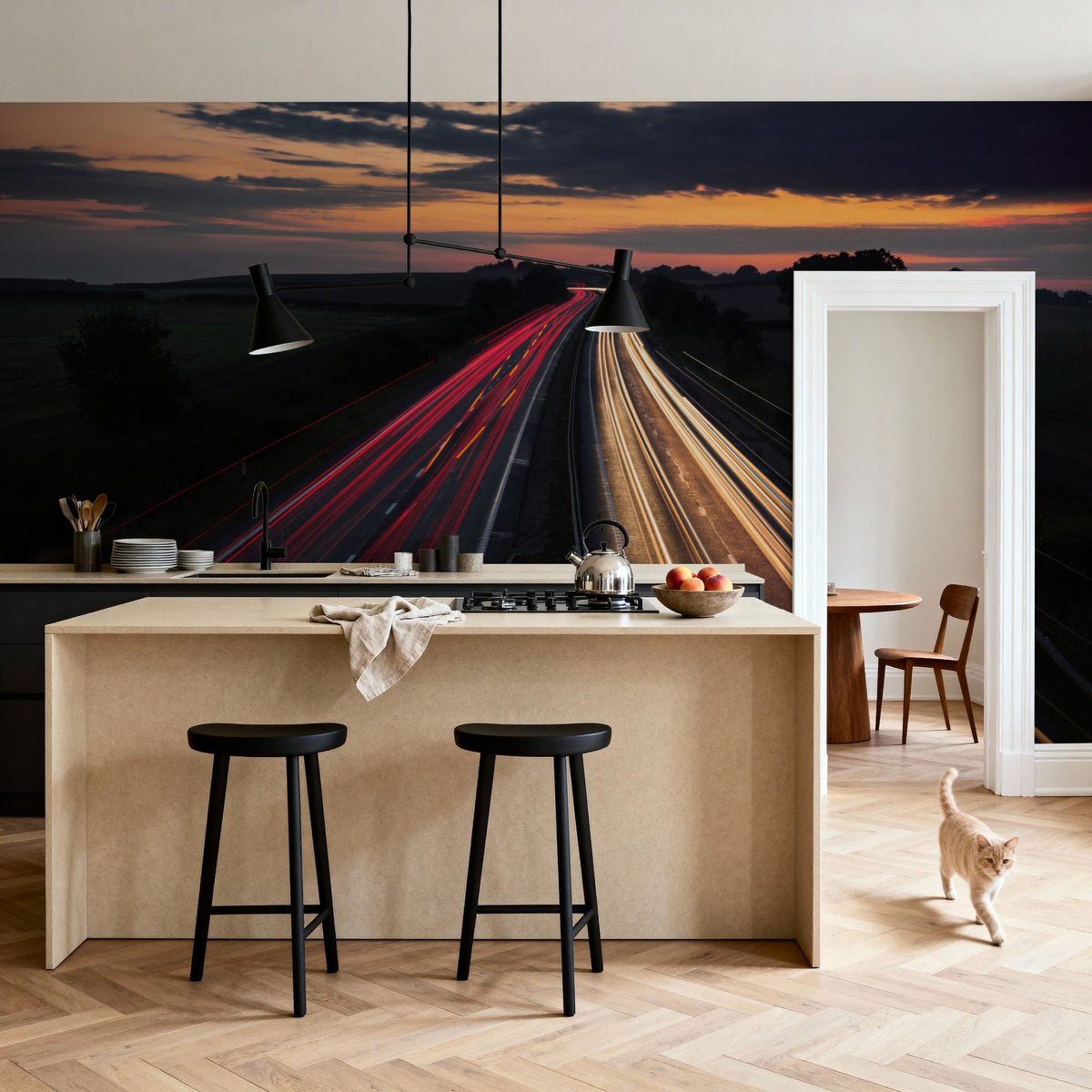 Twilight Velocity Mural Wallpaper - room preview 05
