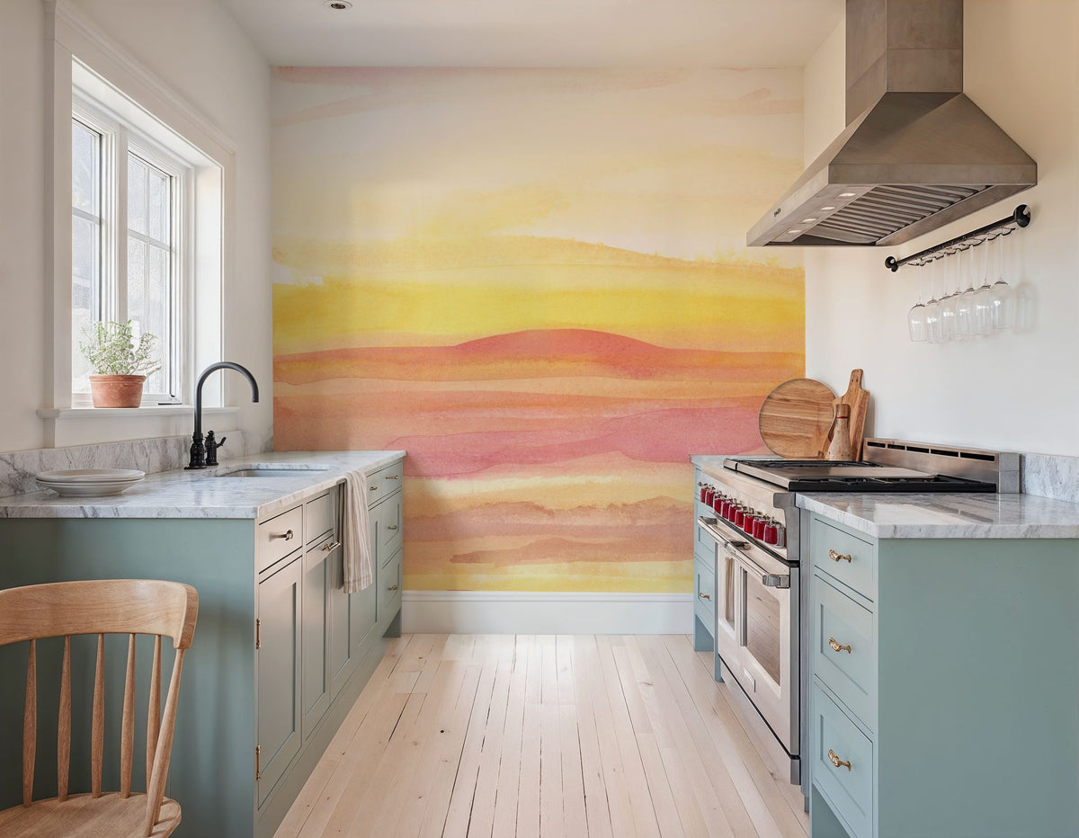 Pink Sunrise I Mural Wallpaper - room preview 05