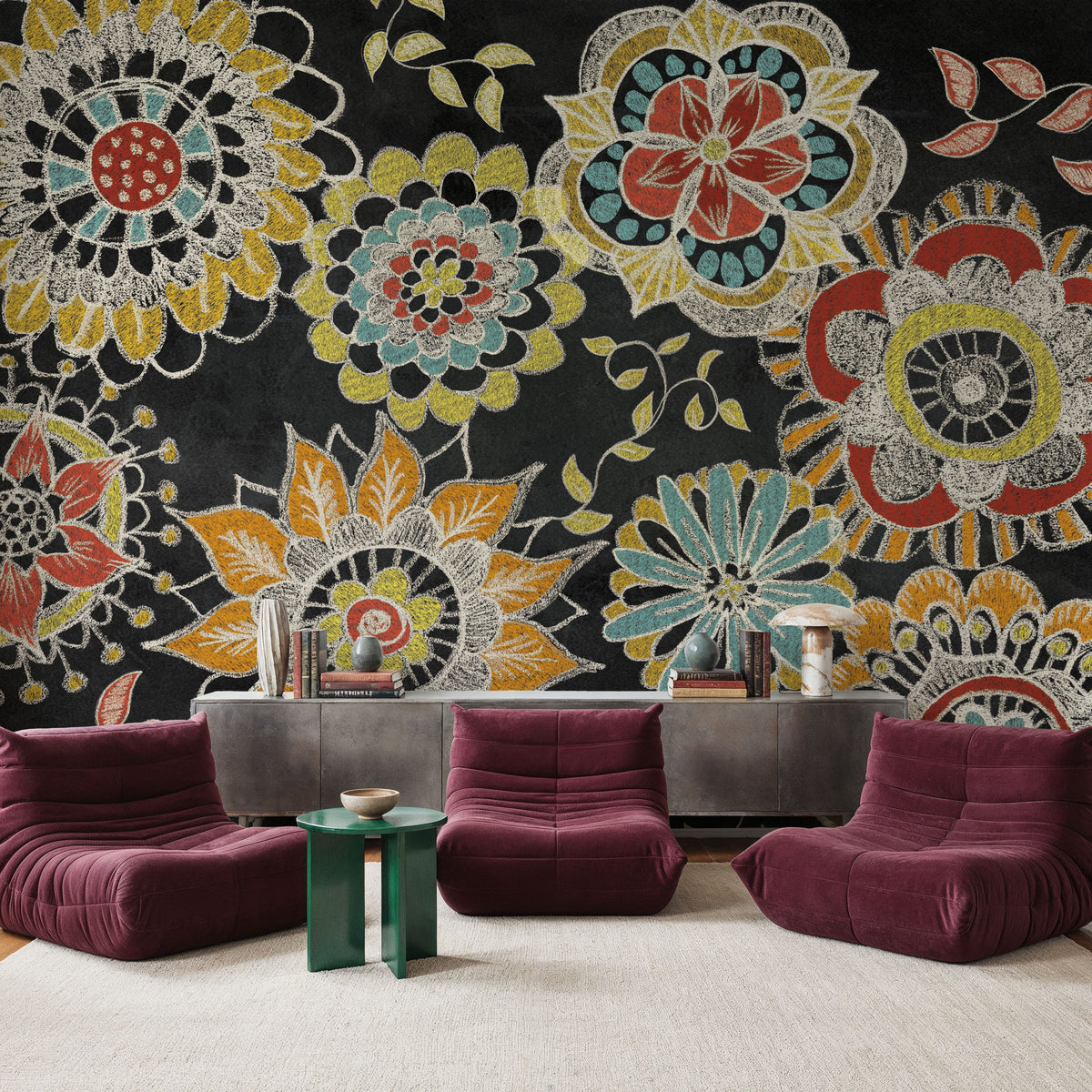 Stay Happy Spice III Mural Wallpaper - room preview 05