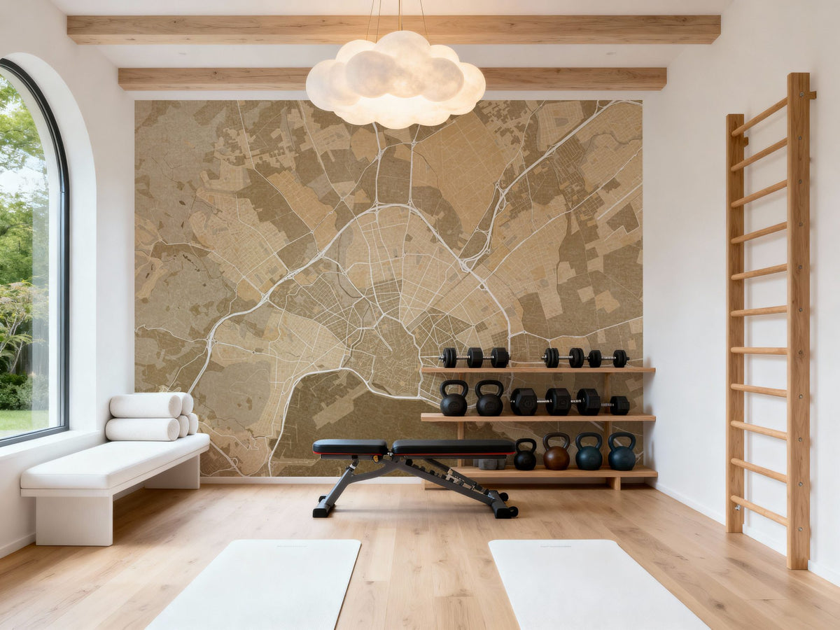 Palma De Mallorca Ochre Mural Wallpaper - room preview 05