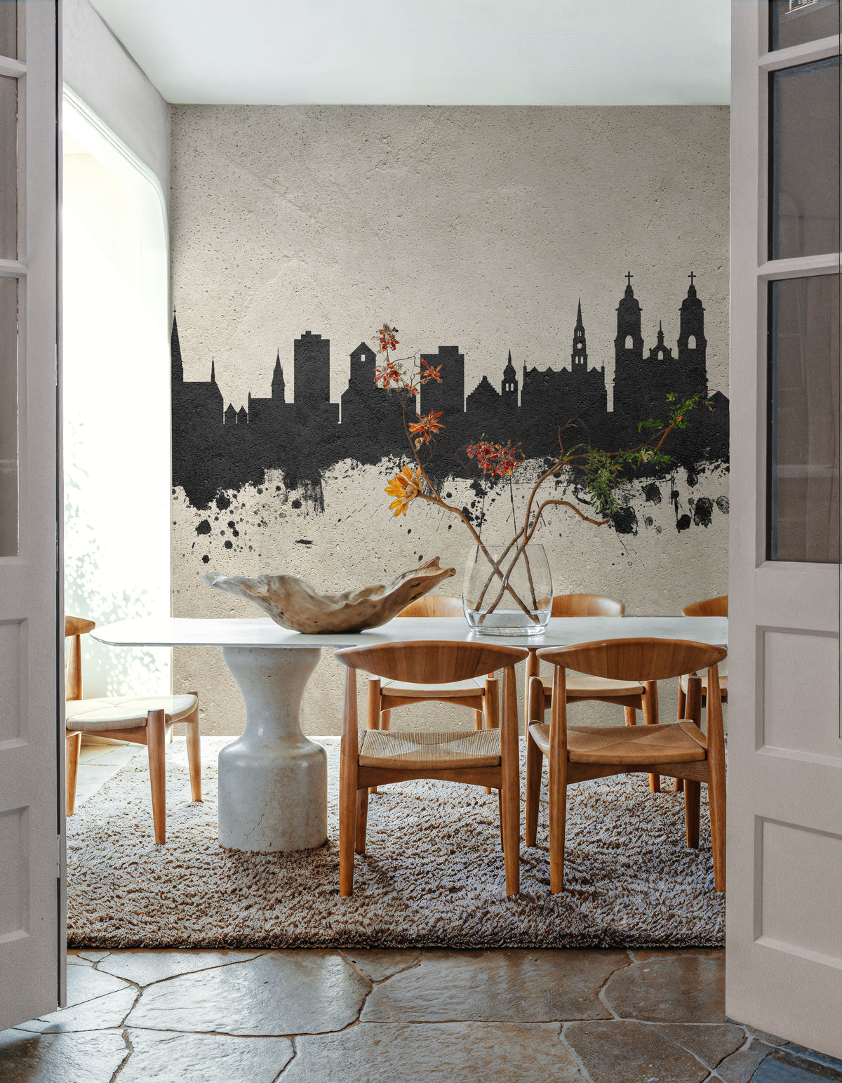 St Gallen Switzerland Skyline Concrete Mural Wallpaper - room preview 05