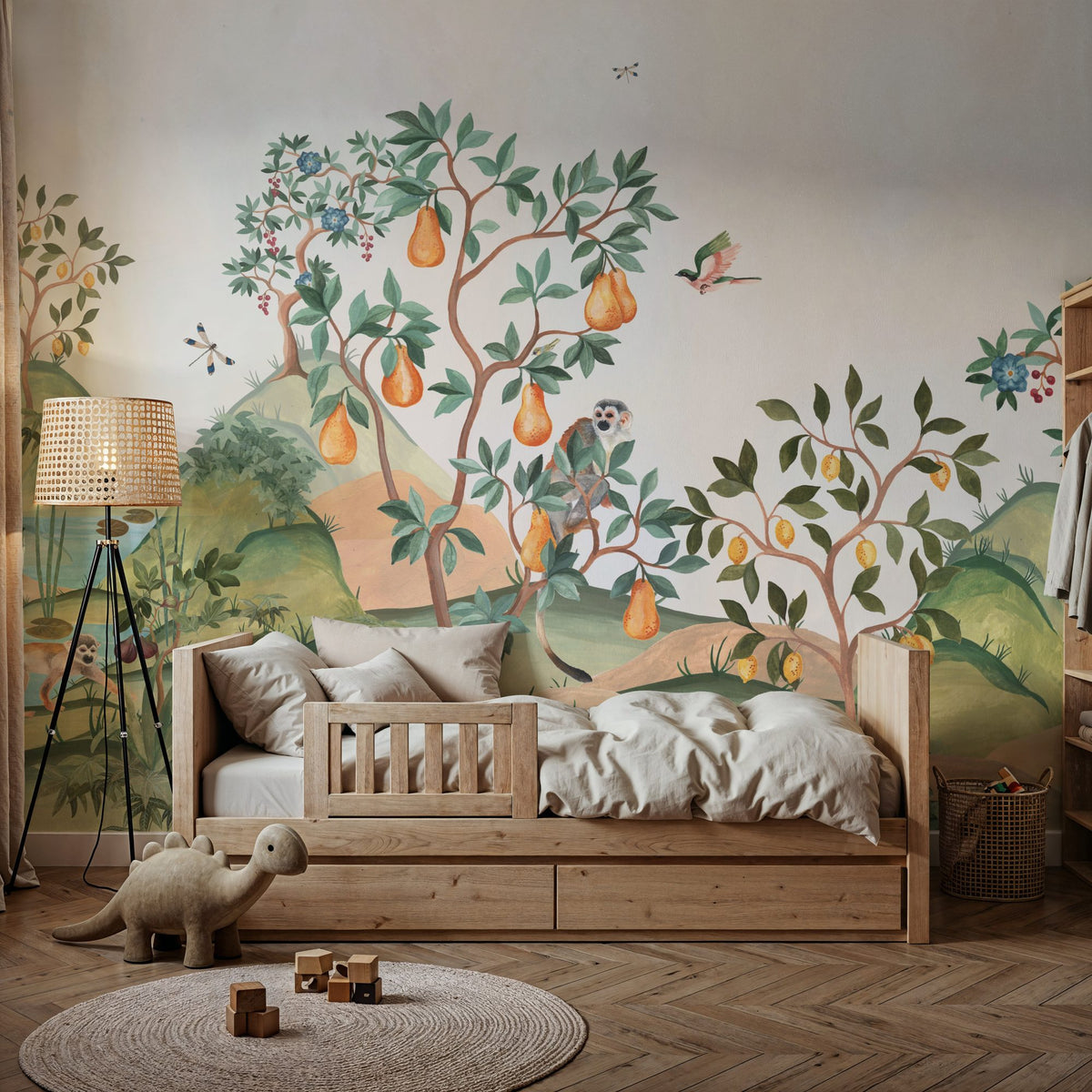 Orchard Reverie, Cream Mural Wallpaper - room preview 05