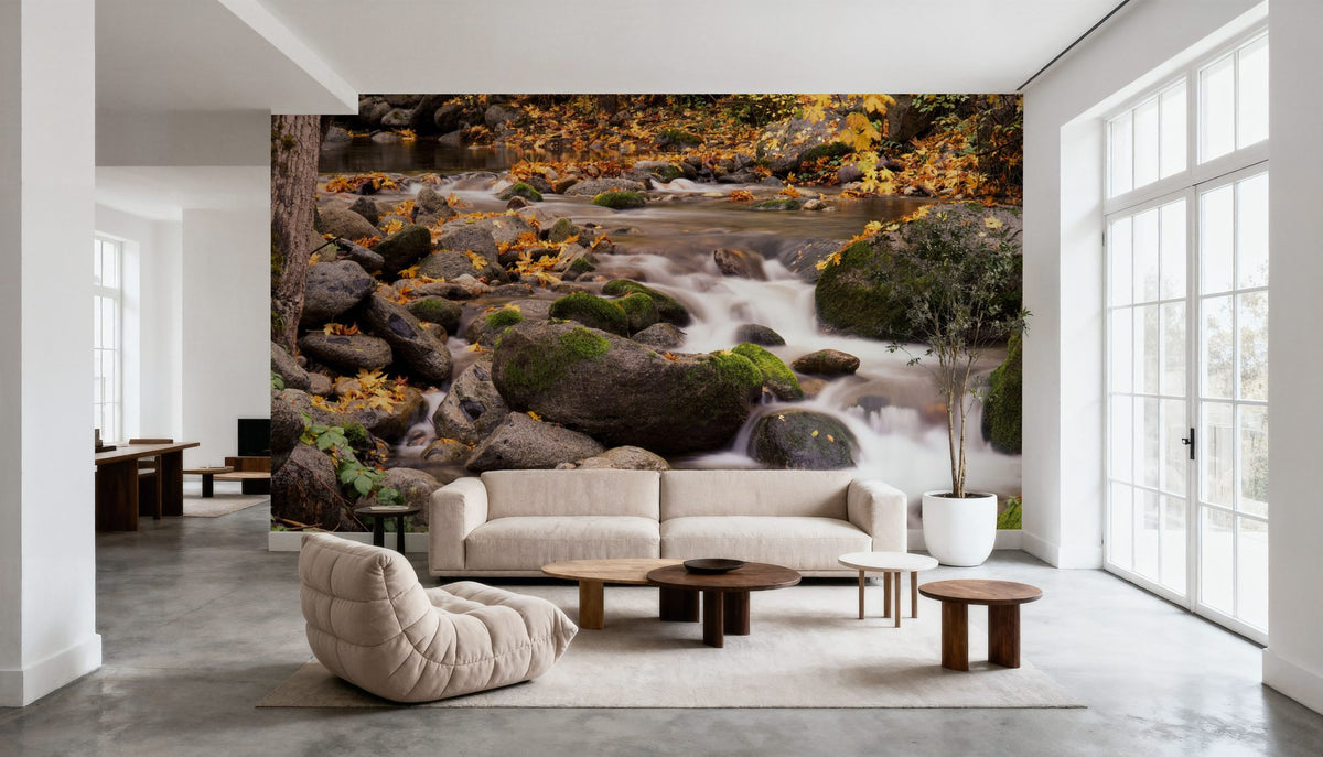 Autumn Creek Serenity Mural Wallpaper - room preview 05