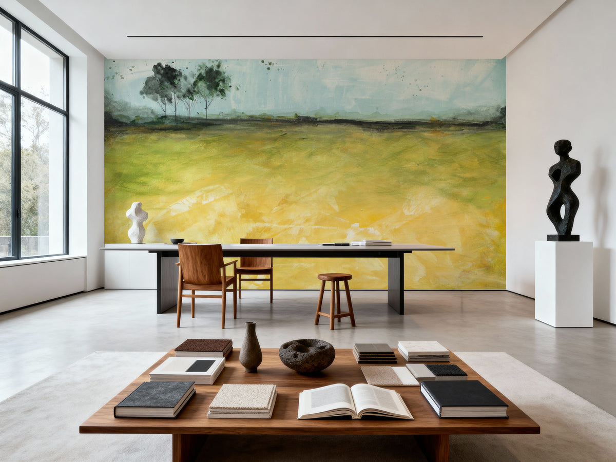 Over the Meadow Mural Wallpaper - room preview 05