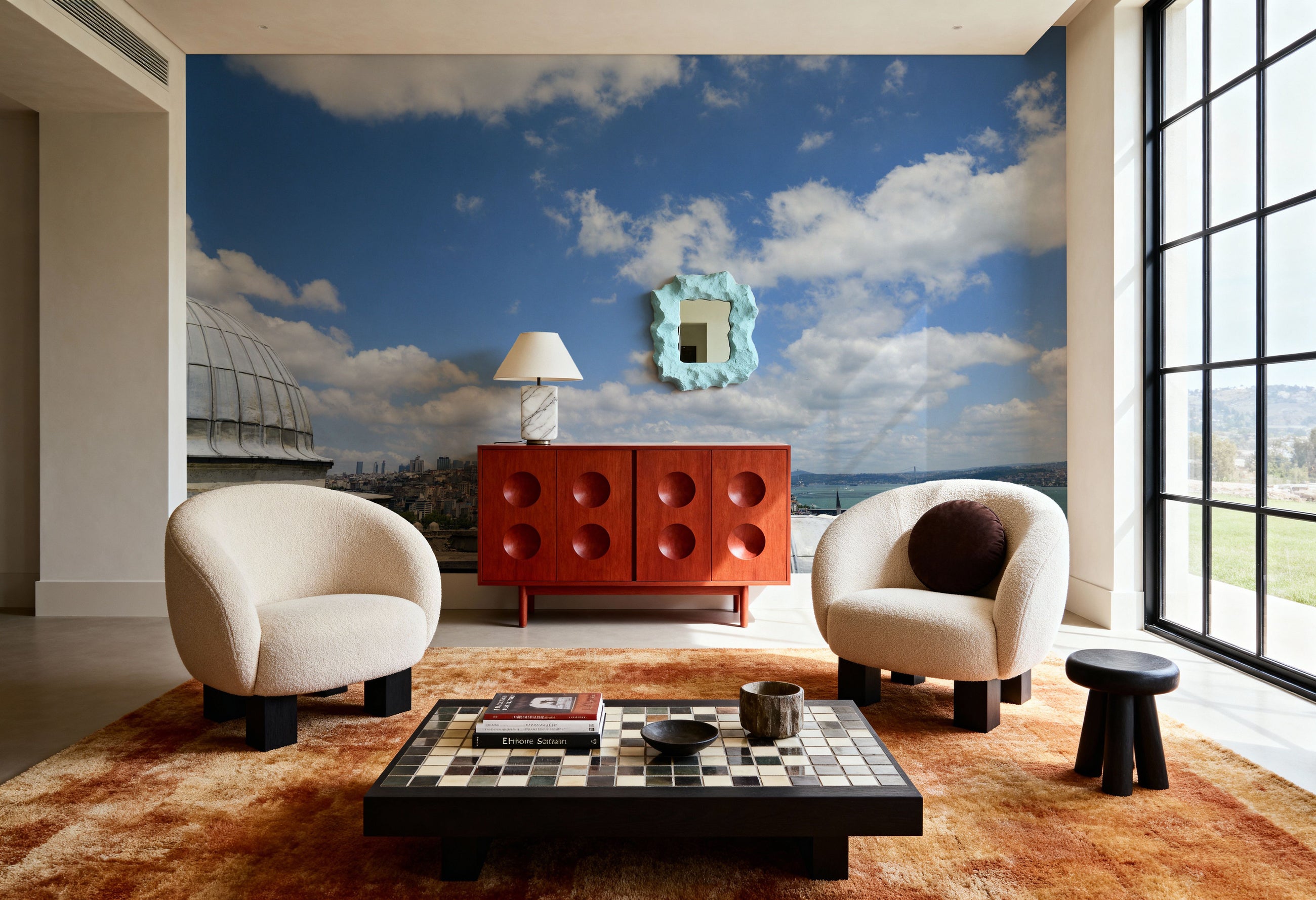 Historic Domes Panorama Mural Wallpaper